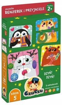 CZUCZU PUZZLE Reniferek i przyjaciele, układanka dla dzieci +2 lata