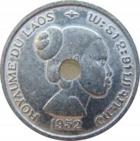 1662. Laos 10 Centów 1952