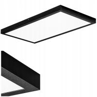 Panel LED Plafon Natynkowy Lampa Sufitowa Czarna Prostokątny 36W 60x30cm