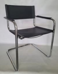 bauhaus Krzesło fotel W STYLU bauhaus czarne metalowe vintage