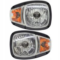 Lampy przednie drogowe z kierunkiem koparko-ładowarka CAT lewa + prawa