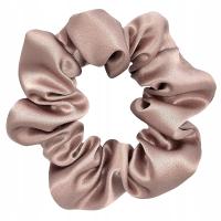 Jedwabna gumka do włosów Pudrowy róż Rozmiar M, Jedwab Naturalny