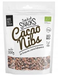 Диетические пищевые измельченные какао-бобы семена био
