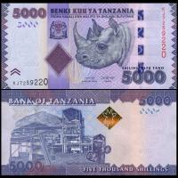 Tanzania 5000 Shilling 2020 P-43c UNC