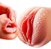 Мастурбатор искусственная вагина киска губы 2в1 вагина мягкое горло