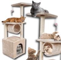 КОГТЕТОЧКА ДЛЯ КОШЕК БОЛЬШОЙ ВЫСОКИЙ ДЕРЕВО ДОМИК САРАЙ КРОВАТЬ ПОСТ МЫШЬ РОЛИК