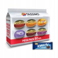 Капсулы TASSIMO Jacobs MEGAPACK 80 кофе, 5 1 упаковка печенья бесплатно!
