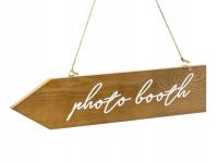 DREWNIANY DROGOWSKAZ PHOTO BOOTH 36X7,5 CM