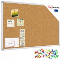 Tablica korkowa 90x60 rama aluminiowa + pinezki GRATIS