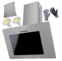 Okap kuchenny Maan kominowy srebrny 50 cm stal/szkło LED 325 m³/h