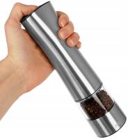 Młynek ELEKTRYCZNY na baterie do pieprzu soli mielenia przypraw sól pieprz