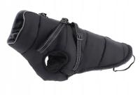 KURTKA UBRANKO DLA PSA KAMIZELKA CIEPŁA ZIMOWA CZARNA Z SZELKAMI