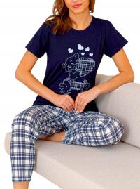 Ruyam piżama damska bawełna niebieski