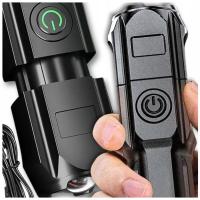 LATARKA SZPERACZ LED MOCNA AKUMULATOROWA USB TAKTYCZNA ZOOM SURVIVAL KABEL