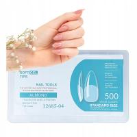 Flexi Tips Tipsy do przedłużania paznokci 500szt kasetka Almond