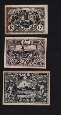 KOLEKCJA AUSTRIA -- HARTKIRCHEN -- 1920 rok, 3 sztuki