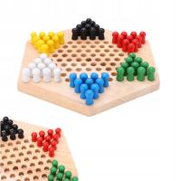 'CHINESE BOARD GAME OF CHECKERS GLASS BEADS