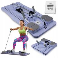 DESKA DO PILATESU JOGI WIELOFUNKCYJNA REFORMER LICZNIK SKŁADANA FIOLET COIL