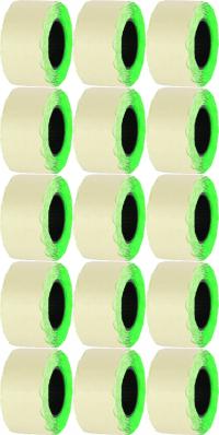 Ценники круглые 26X12 зеленые 800 этикеток x 15