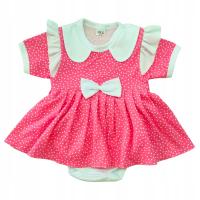 Bodo-sukienka letnia 68 cm Groszki