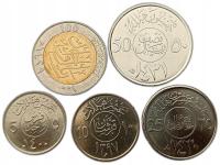 САУДОВСКАЯ АРАВИЯ НАБОР 5 МОНЕТ 5-100 ХАЛАЛА 1977-2010 МОНЕТНЫЙ ДВОР