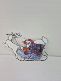 Świąteczny łapacz słońca w kształcie Świętego Mikołaja