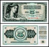 Jugoslawia 5 Dinar 1968 P-81a UNC