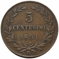 45332. San Marino - 5 centesimi - 1894r. (podgięta)