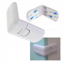 BLOKADA DO MEBLI ZABEZPIECZENIE SZAFEK SZUFLAD PRZED DZIEĆMI BOCZNA BIAŁA