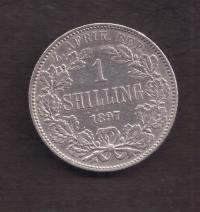 Transwal - Republika Południowoafrykańska - srebro - 1 Shilling 1897 r