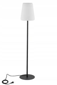 Lampa Ogrodowa PATIO Czarny Biały Klosz 1xE27 IP44 147,5cm Zewnętrzna Dom
