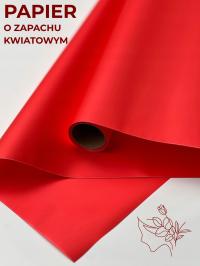 Papier florystyczna satynowa do pakowania 50cmX9m Czerwony