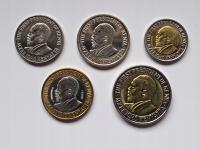 Kenia ZESTAW Monet - Różne Nominały - 5 sztuk