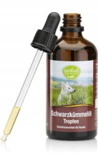 Olej z czarnuszki dla psów 100 ml krople Tierlieb Sanct Bernhard