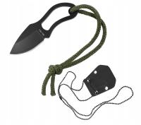 Специальный тактический маленький шейный нож Mil-Tec Neck Knife 9 см с кобурой