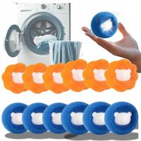 KULE DO PRANIA PRALKI PIORĄCE USUWANIE SIERŚĆ WŁOSY ANTYKŁACZKI KULKI 12szt