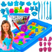 Кинетический песок 5 кг песочница бассейн формы набор XXL выбрать цвета