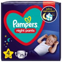 PAMPERS NIGHT PANTS 4 (9-15 KG) PIELUCHOMAJTKI DLA DZIECI NA NOC 25SZT