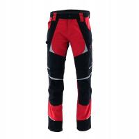 Рабочие брюки красные до талии эластичные усиленные COTTONFLEX S