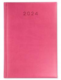 C RÓŻOWY Kalendarz książkowy dzienny A4 2024 TURYN