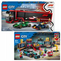 LEGO City 60445 Ciężarówka F1 z samochodami F1 RB20 i AMR24 60389 Warsztat