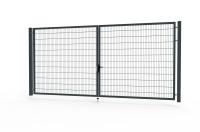 Brama skrzydłowa 2D panel ogrodzenie ocynk malowana proszkowo słupy locinox