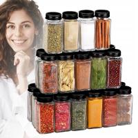 POJEMNIKI NA PRZYPRAWY 24SZT Słoiczki Słoiki Organizer Przyprawnik NAKLEJKI