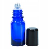 10 мл синяя стеклянная бутылка с крышкой черный рулонный стальной шарик