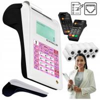 KASA FISKALNA ACLAS KOBRA LAN BIAŁA DO SALONÓW + TERMINAL + PAPIER DO KASY