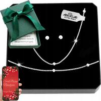 Набор ювелирных изделий из серебра 925 шариков, модный и стильный, подарок для нее