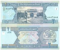 AFGANISTAN 2 AFGANI 2002 P-65a UNC