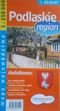 PODLASKIE MAPA WOJEWÓDZTWA 1: 250 000 POLSKA NIEZWYKŁA DEMART