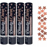 Zestaw Konfetti pneumatyczne GODAN B&C Różowo-złote gwiazdki 30 cm 4szt