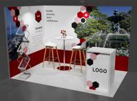 Stoisko targowe modułowe 2000 x 3000 mm, wysokość 2000 mm